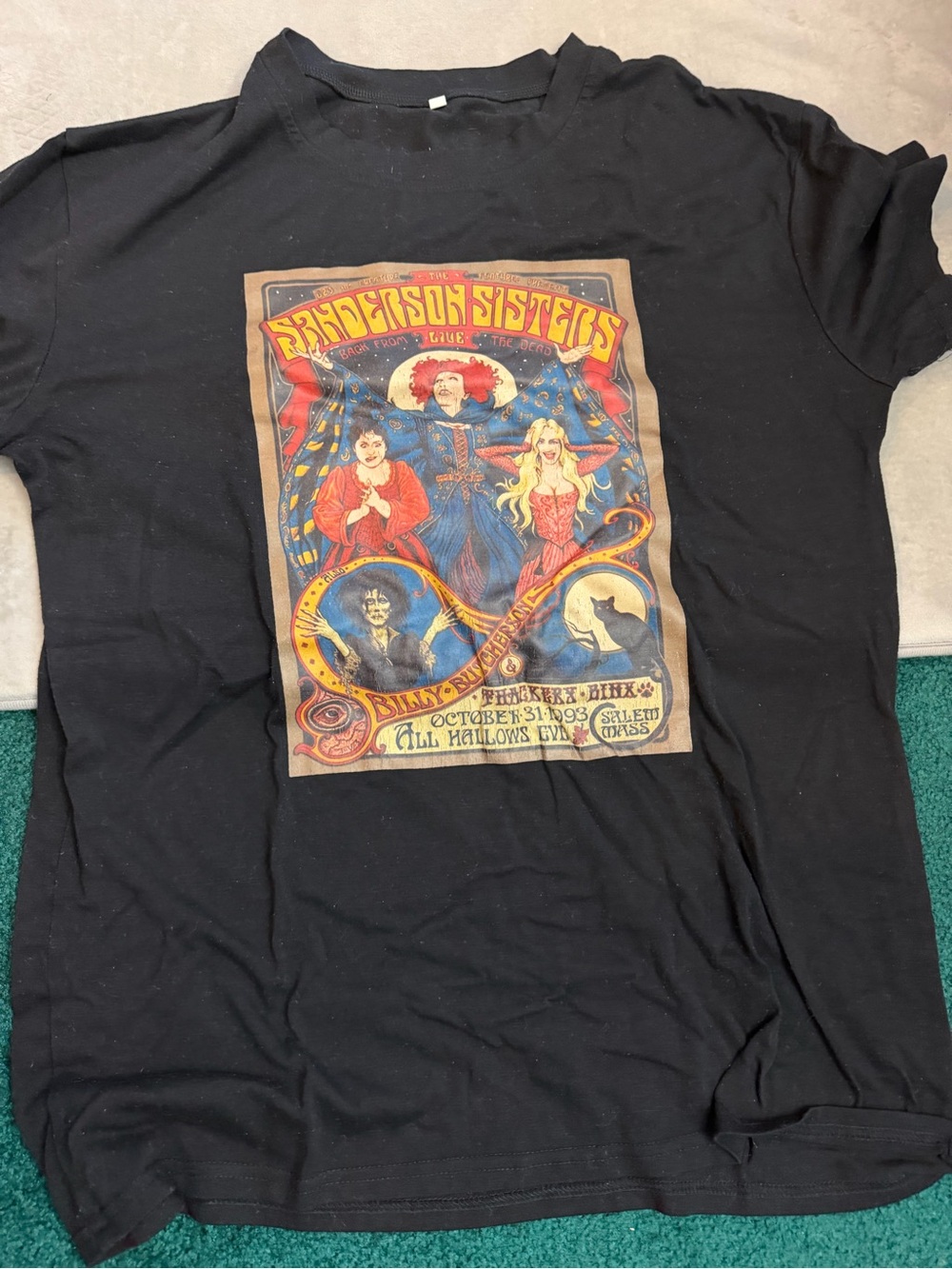 Black Graphic Band Poster Tee - Black